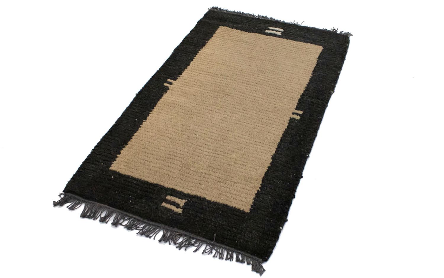 Nepal Teppich 140 x 70 cm - hellbraun