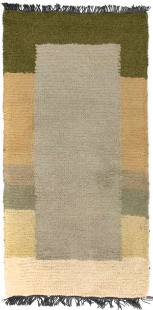 Nepal Teppich 140 x 70 cm - grau