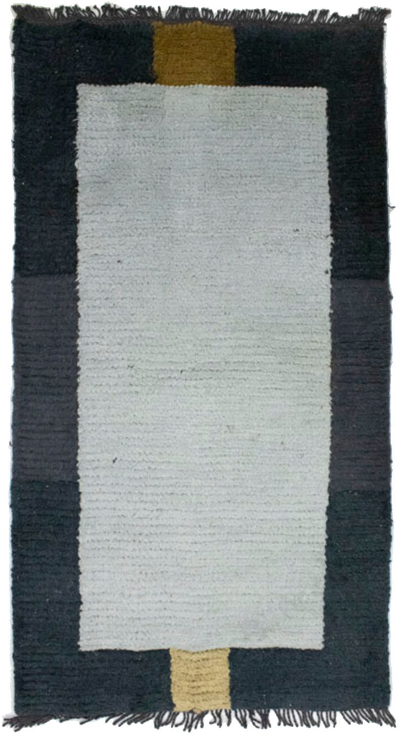 Nepal Teppich 140 x 70 cm - hellblau