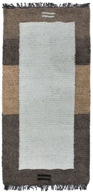 Nepal Teppich 140 x 70 cm - beige