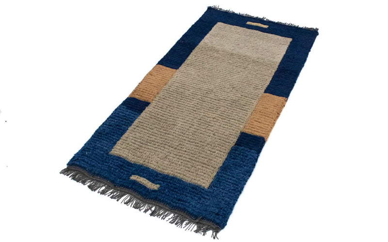 Nepal Teppich 140 x 70 cm - braun