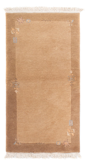 Nepal Teppich - Royal - 141 x 73 cm - hellbraun