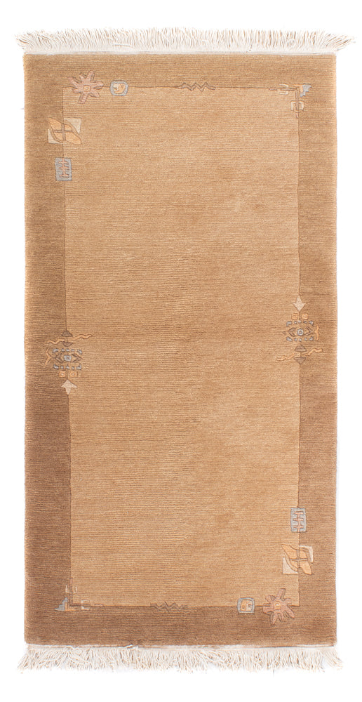 Nepal Teppich - Royal - 141 x 73 cm - hellbraun