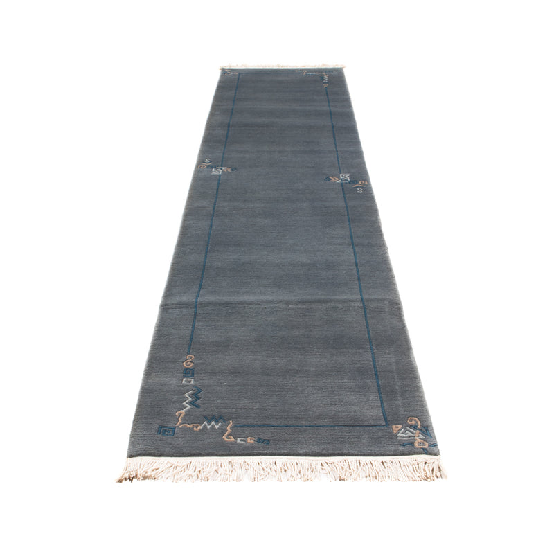 Läufer Nepal - 343 x 73 cm - blau