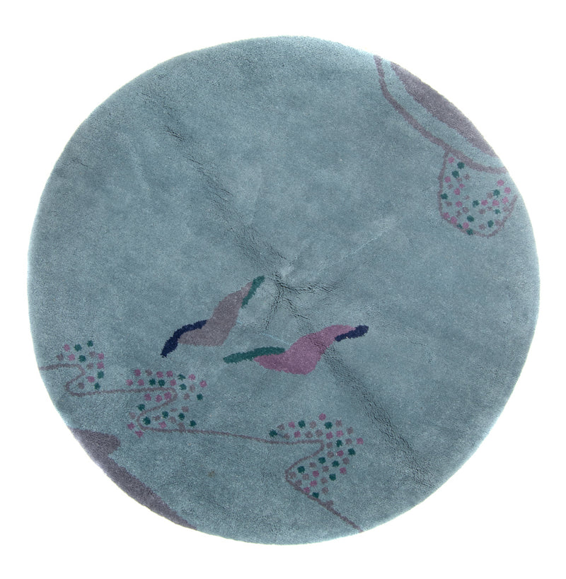 Gabbeh Teppich - Indus rund  - 200 x 200 cm - blau