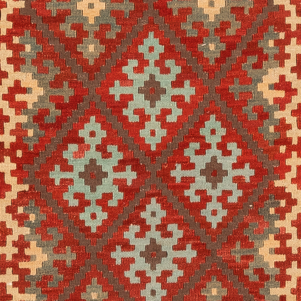 Läufer Kelim - Splash - 203 x 110 cm - rot