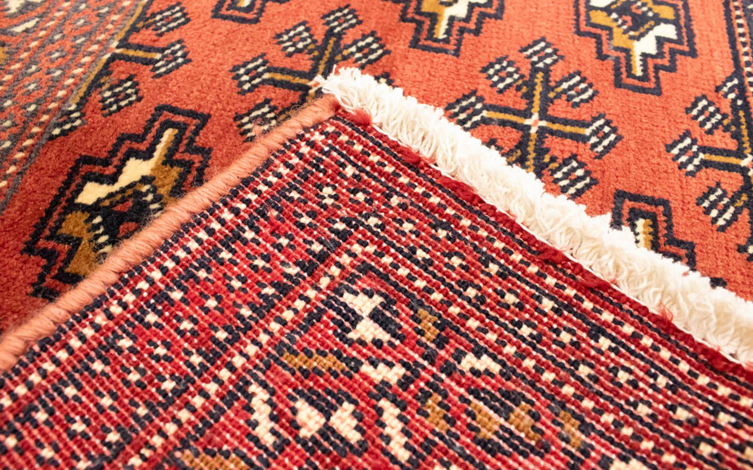 Turkaman Teppich 100 x 50 cm - rot