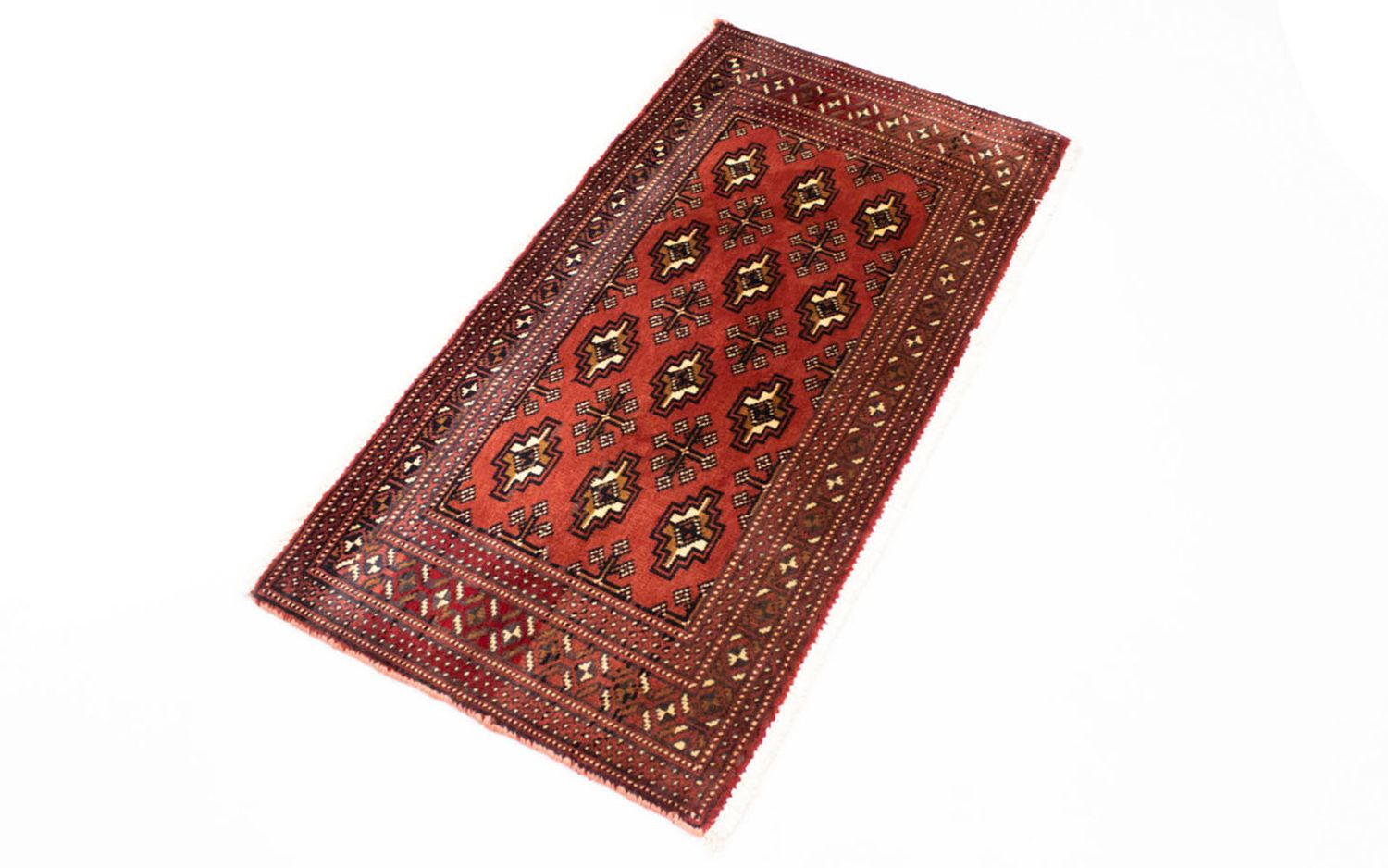 Turkaman Teppich 100 x 50 cm - rot