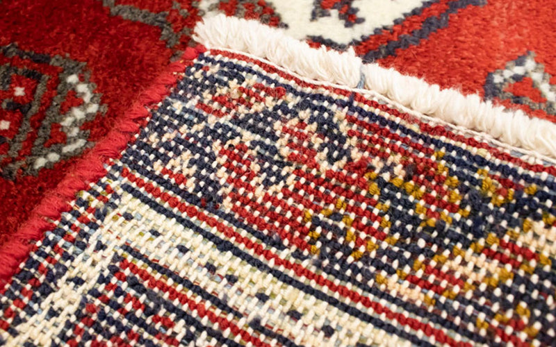 Turkaman Teppich 100 x 50 cm - rot