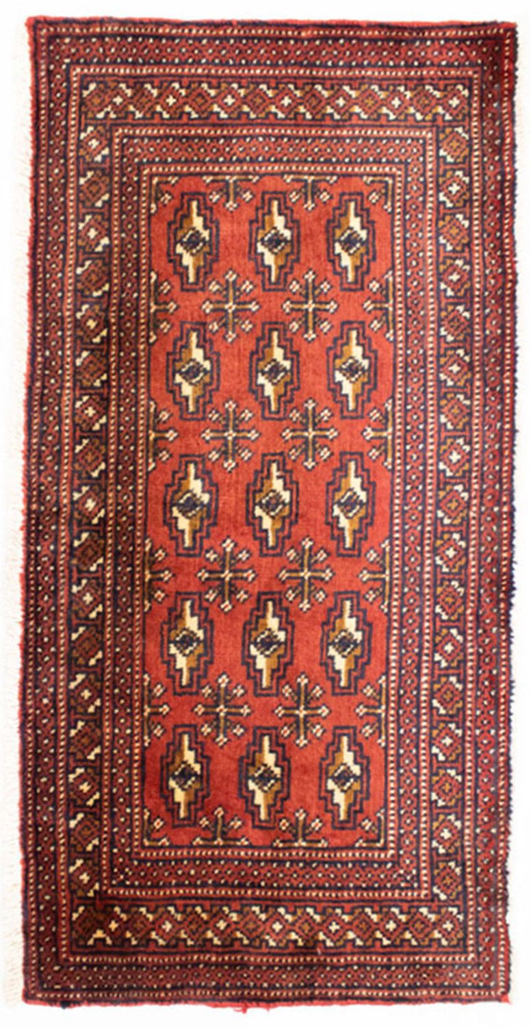 Turkaman Teppich 100 x 50 cm - rot