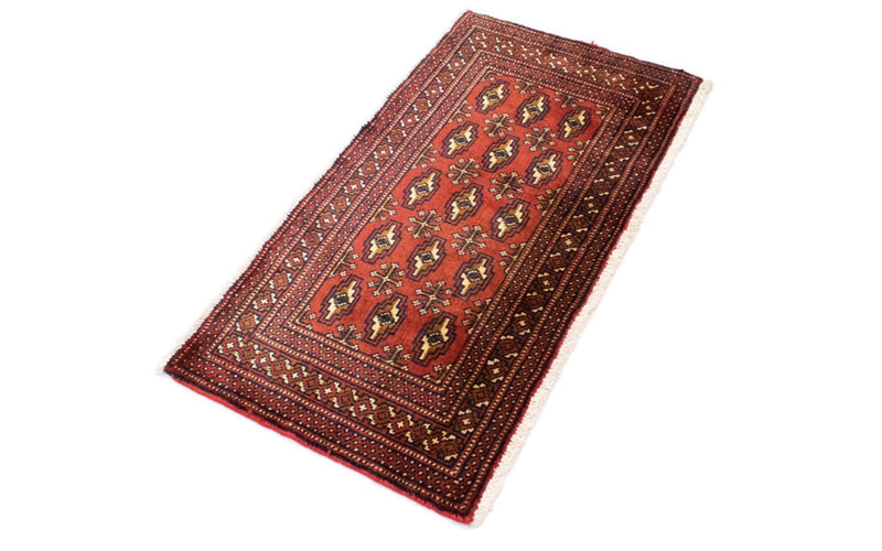 Turkaman Teppich 100 x 50 cm - rot