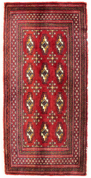 Turkaman Teppich 100 x 50 cm - rot