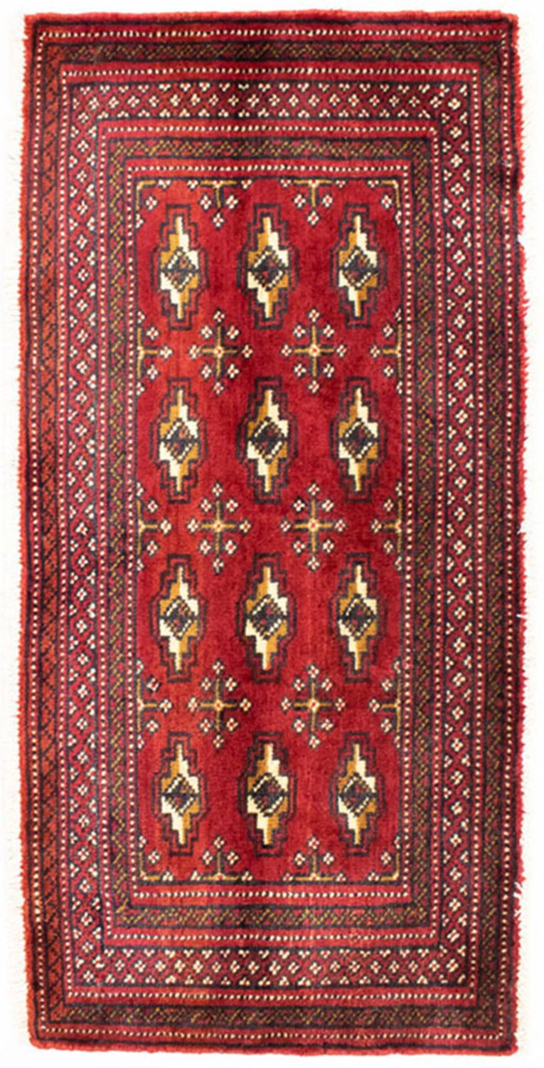 Turkaman Teppich 100 x 50 cm - rot