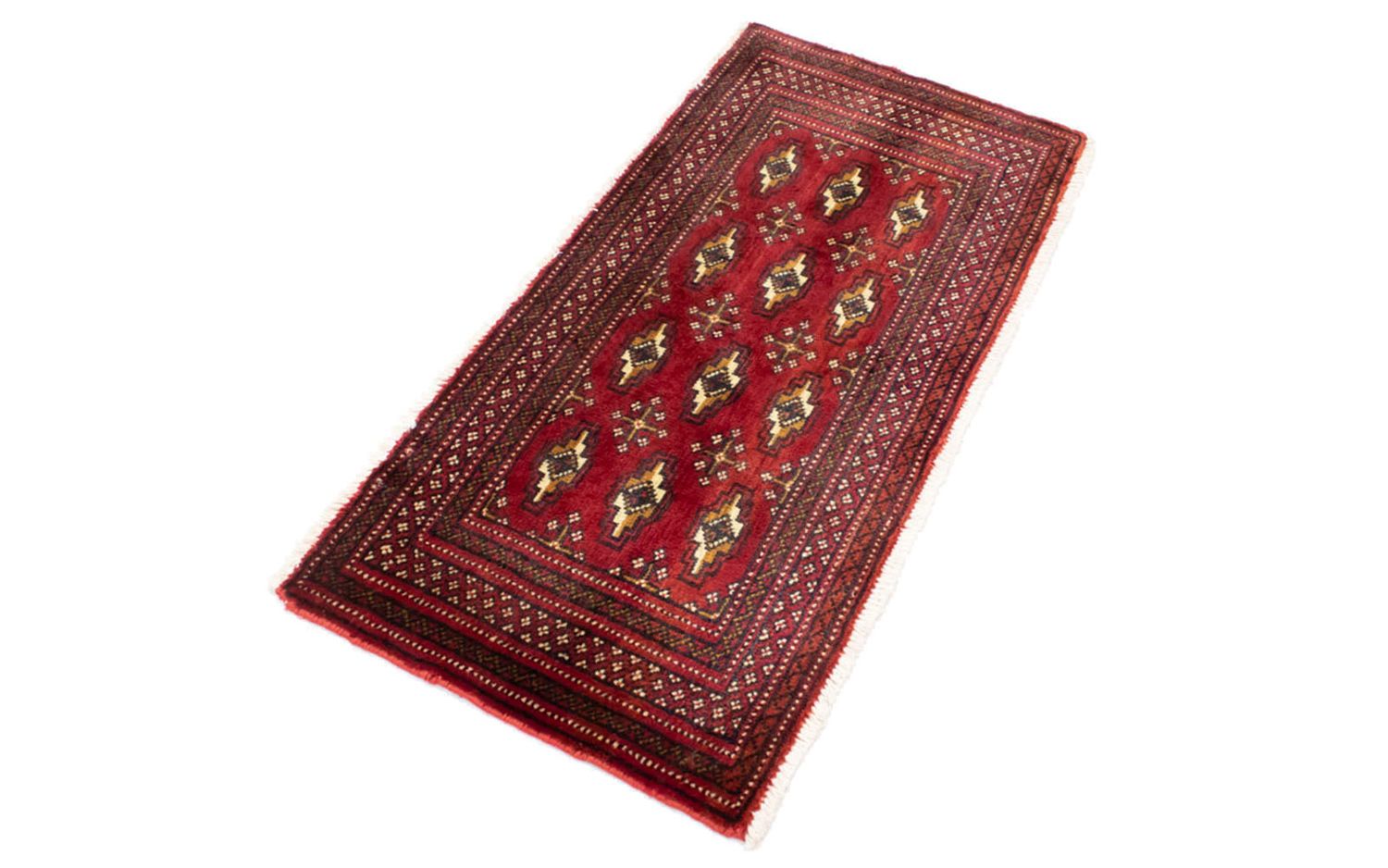 Turkaman Teppich 100 x 50 cm - rot