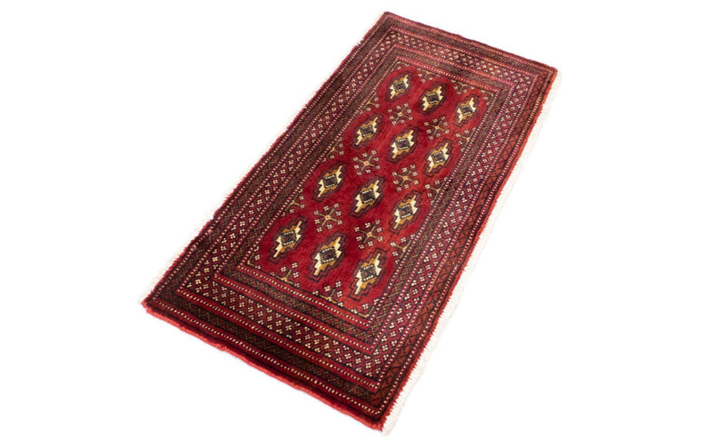 Turkaman Teppich 100 x 50 cm - rot