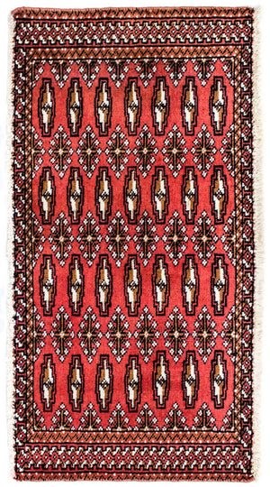 Turkaman Teppich 100 x 50 cm - rot