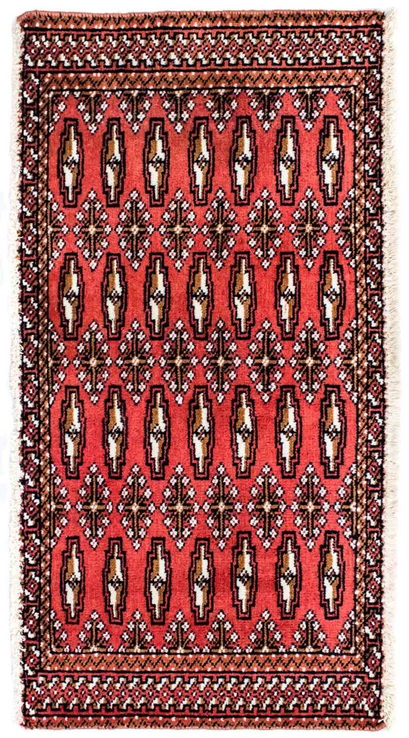 Turkaman Teppich 100 x 50 cm - rot