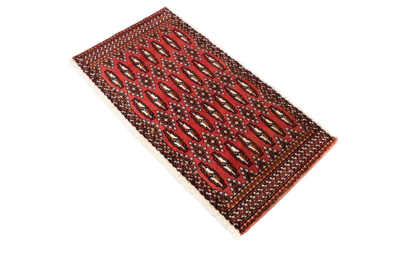 Turkaman Teppich 100 x 50 cm - rot