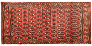Turkaman Teppich 130 x 60 cm - rot