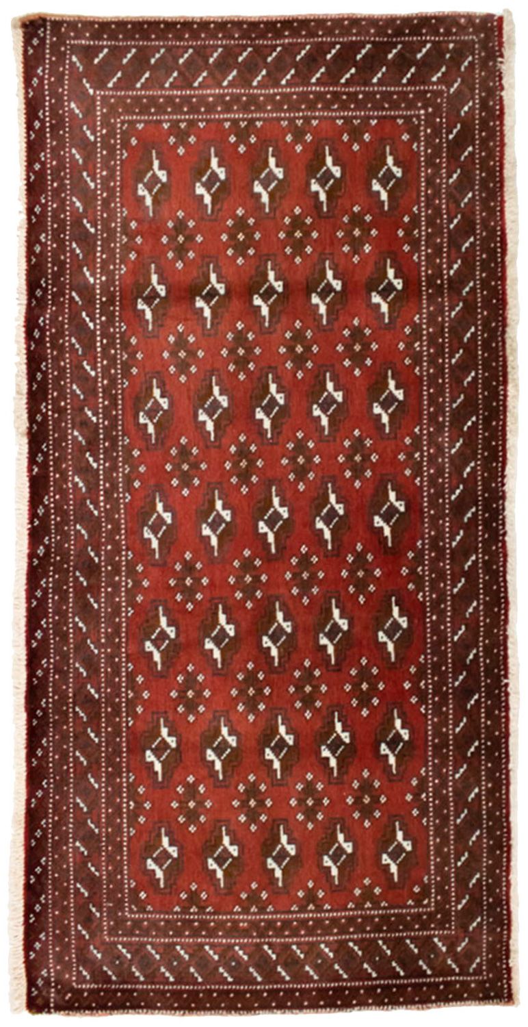 Turkaman Teppich 130 x 60 cm - rot