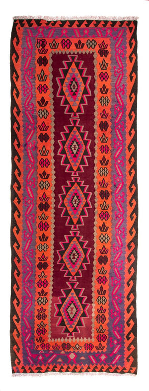 Kelim Teppich - Old 390 x 141 cm - mehrfarbig