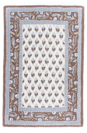 Wollteppich 88 x 59 cm Fußmatte