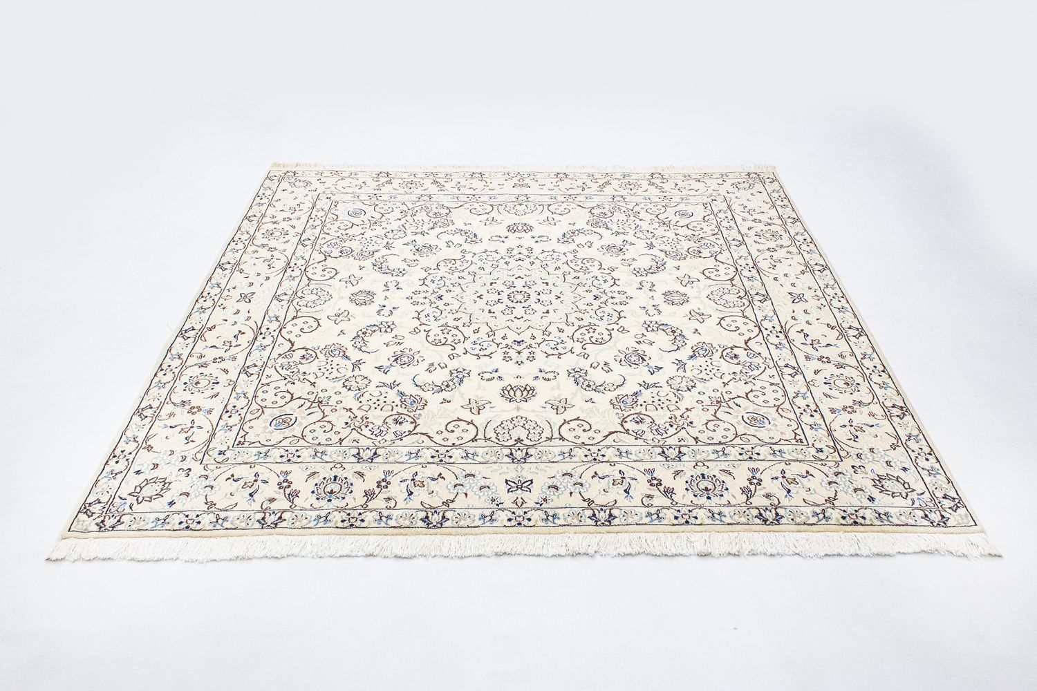 Perserteppich - Nain - Royal 200 x 193 cm Quadratischer Teppich