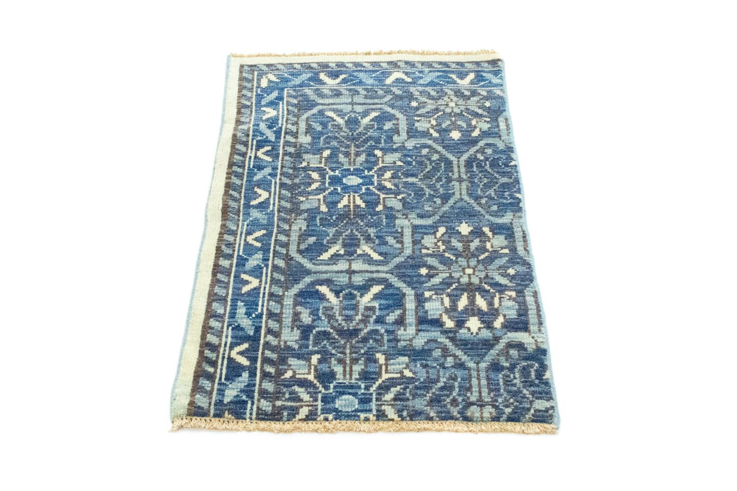 Designer Teppich 92 x 59 cm - blau