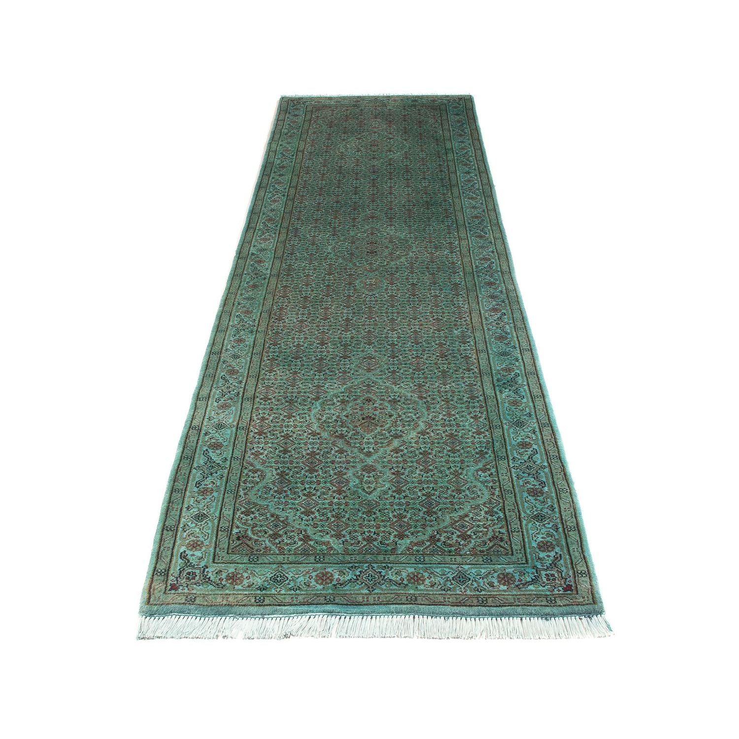 Orientteppich - Täbriz 305 x 84 cm - grün