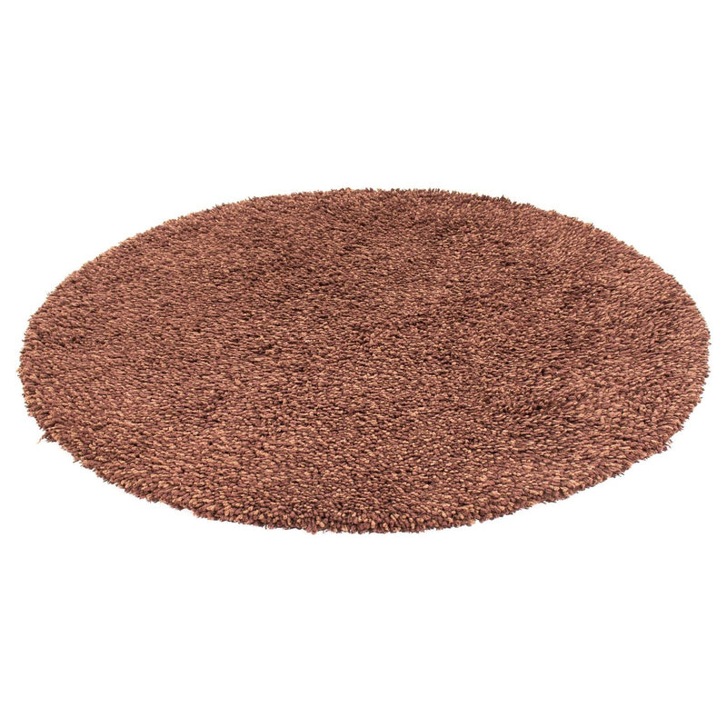 Hochflor Teppich 150 x 150 cm - braun