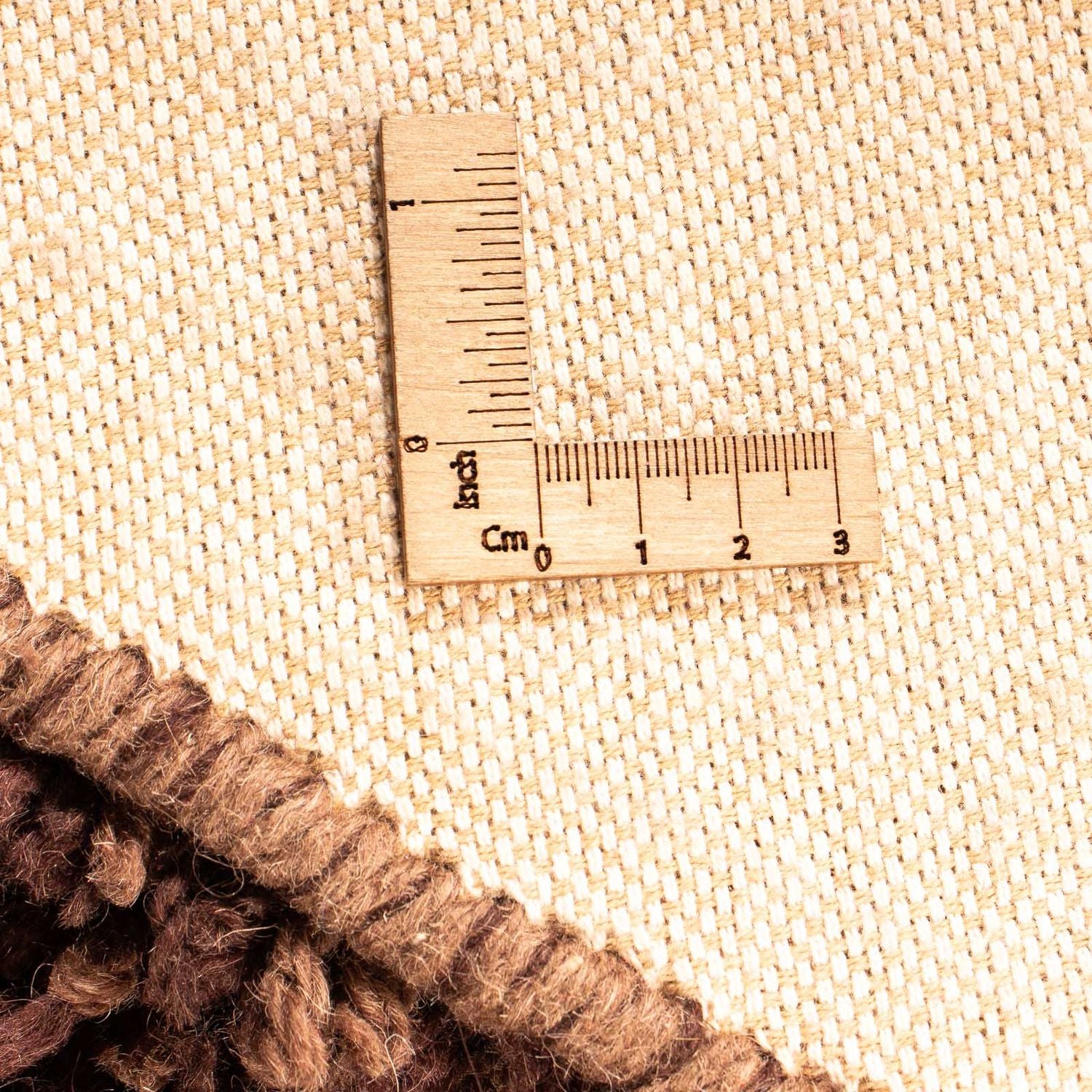 Hochflor Teppich 150 x 150 cm - braun