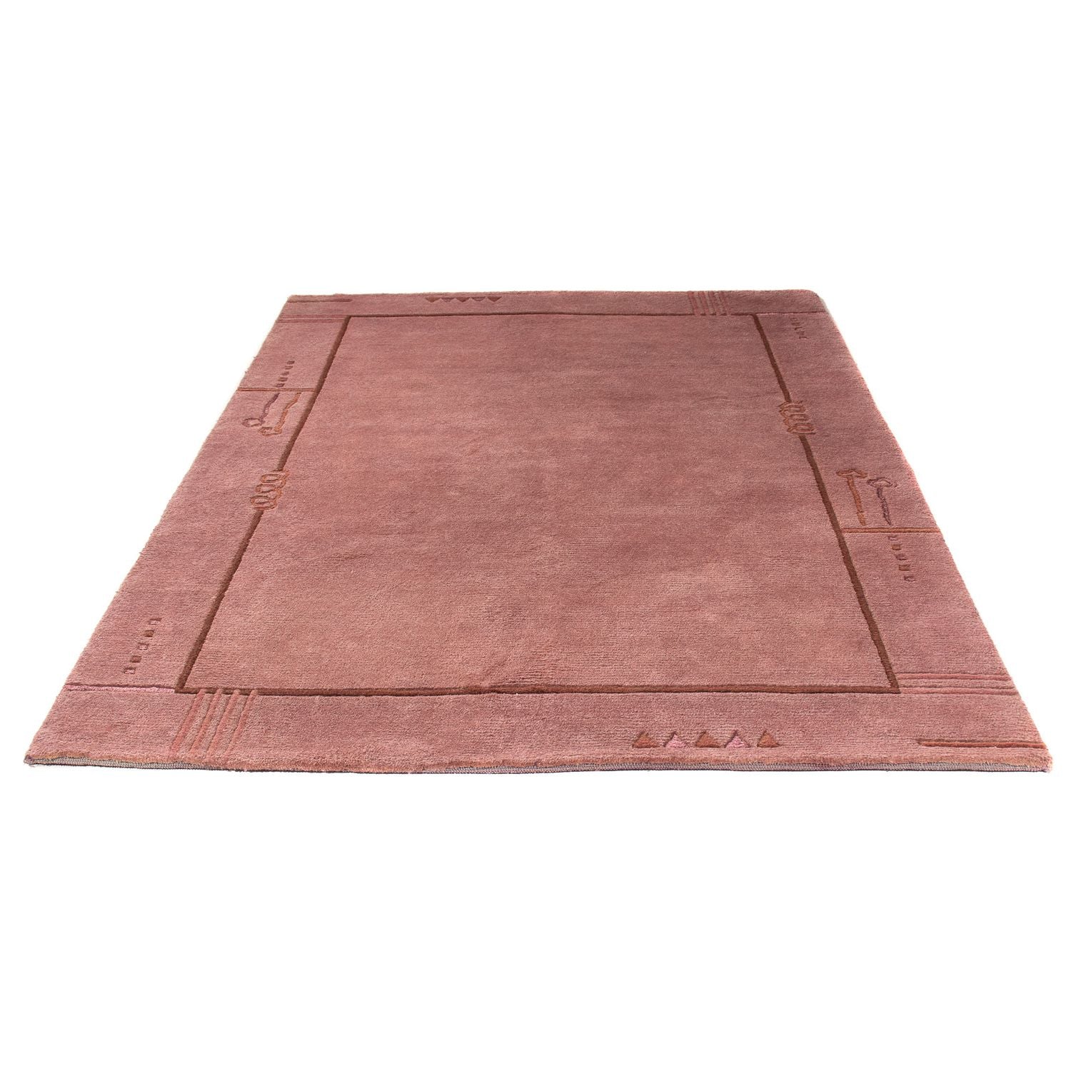 Nepal Teppich 223 x 160 cm - hellbraun