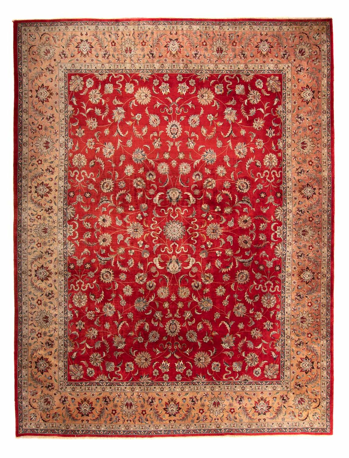 Orientteppich - Täbriz 363 x 280 cm - dunkelrot