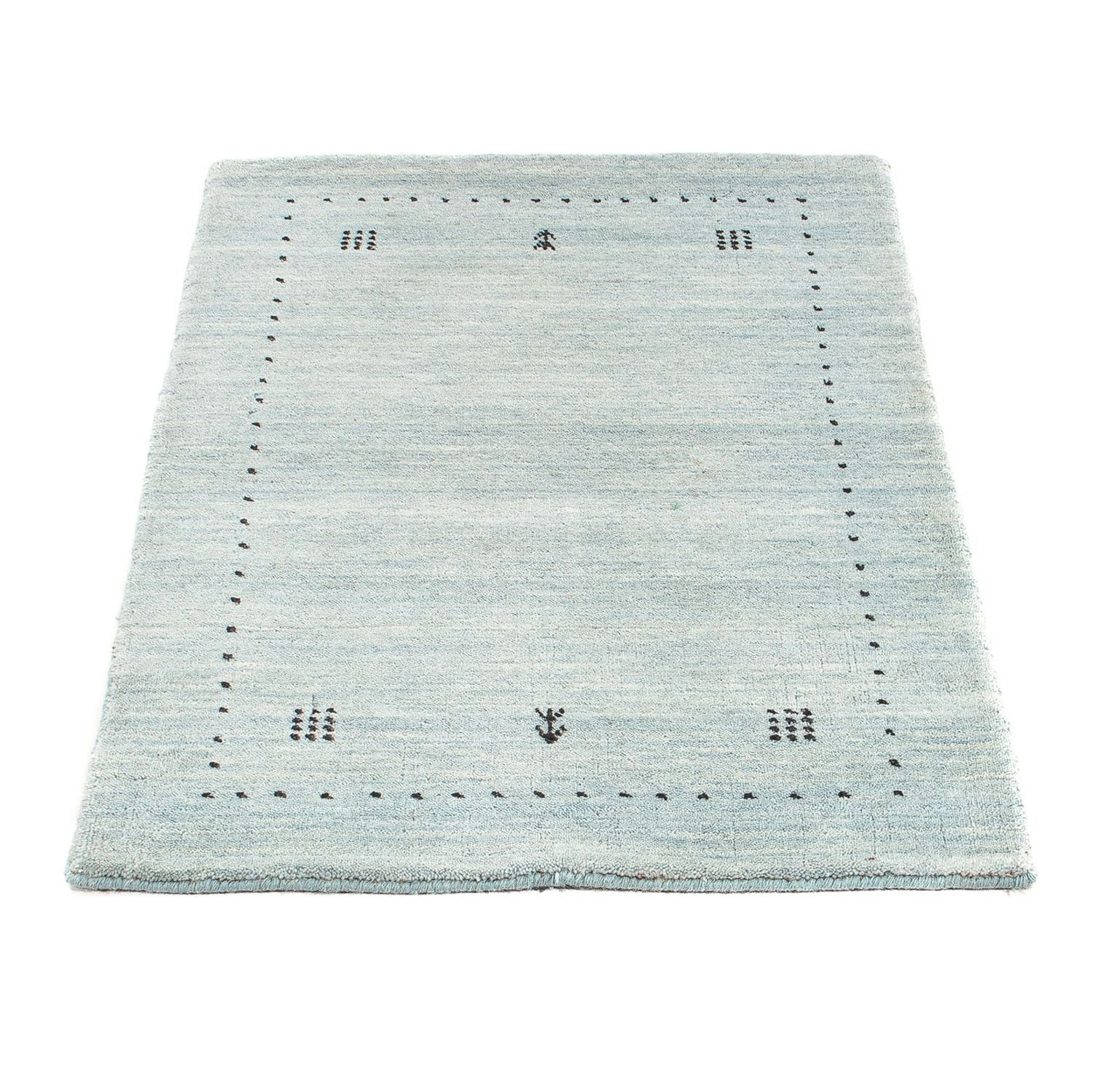 Gabbeh Teppich - Loribaft Indus 95 x 65 cm - hellblau