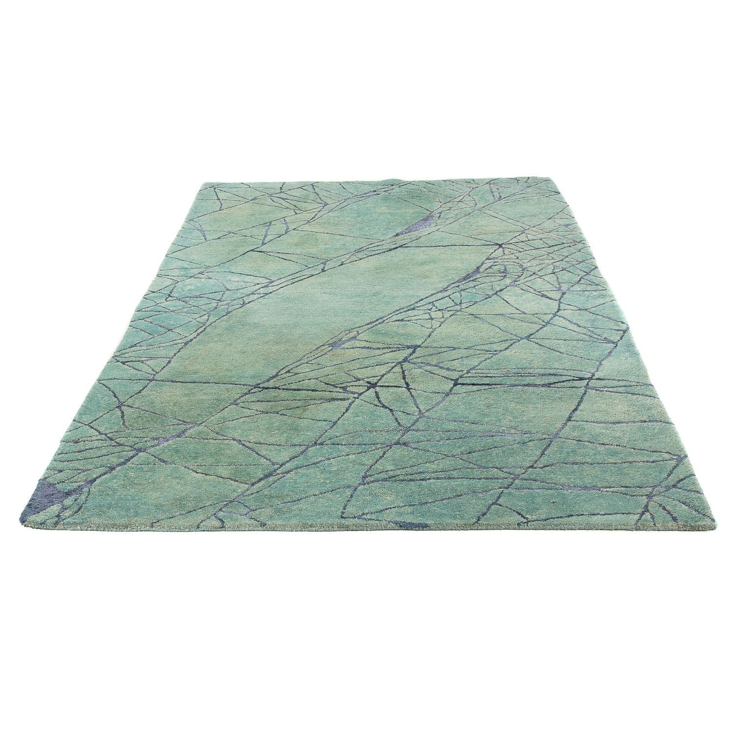 Wollteppich 247 x 147 cm Wohnzimmer Teppich