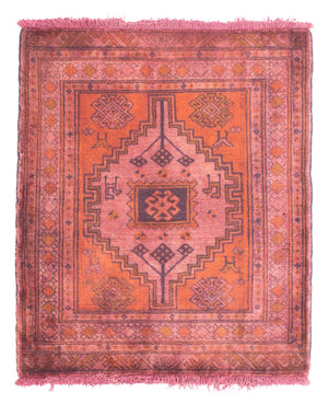 Orientteppich 80 x 67 cm - hellrot