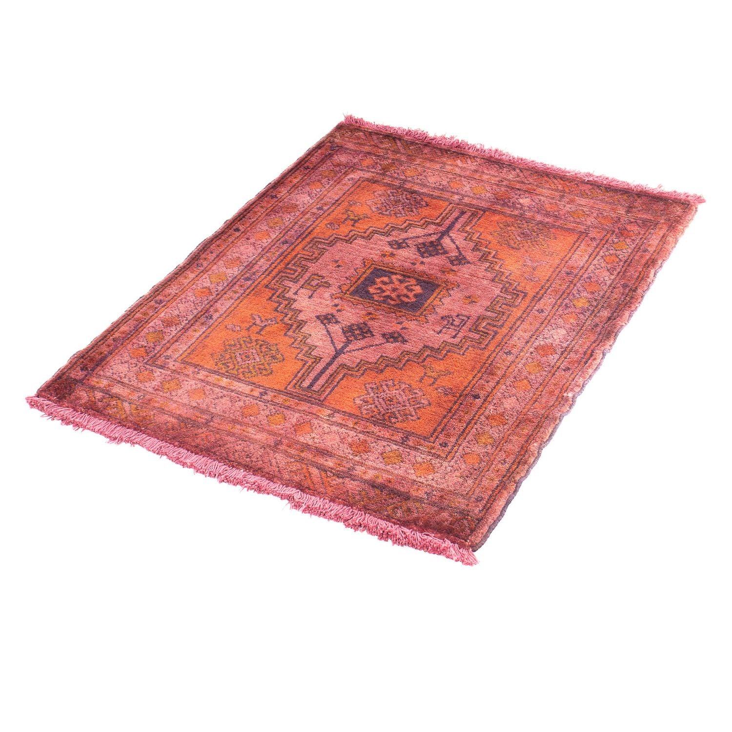 Orientteppich 80 x 67 cm - hellrot