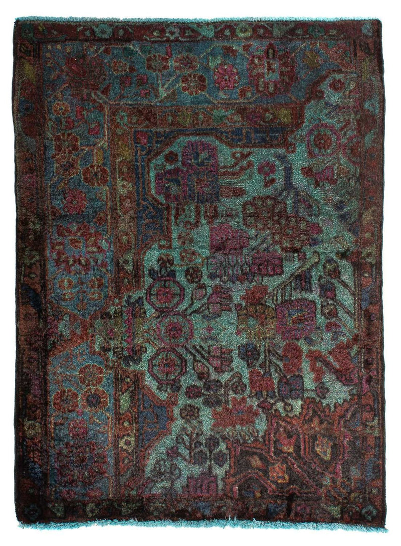 Orientteppich 111 x 80 cm - hellblau