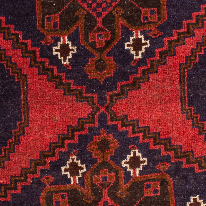 Belutsch Teppich 140 x 92 cm - dunkelrot