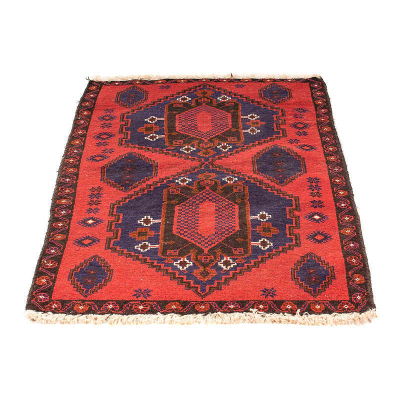 Belutsch Teppich 140 x 92 cm - dunkelrot