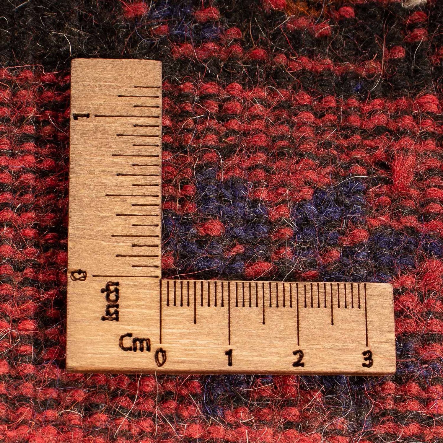 Belutsch Teppich 140 x 92 cm - dunkelrot