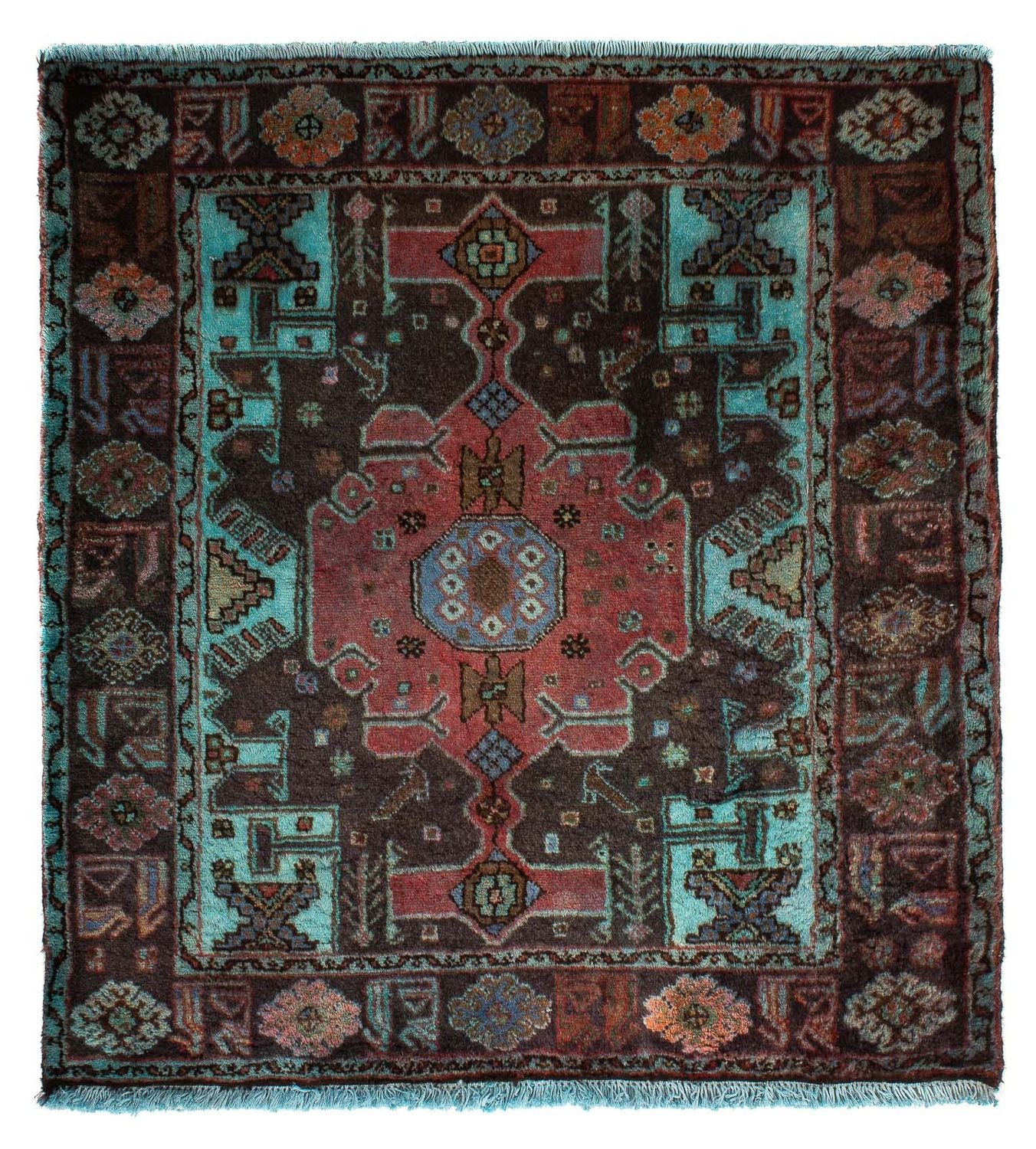 Orientteppich 108 x 101 cm - mehrfarbig