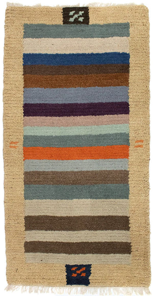 Nepal Teppich 140 x 70 cm - mehrfarbig