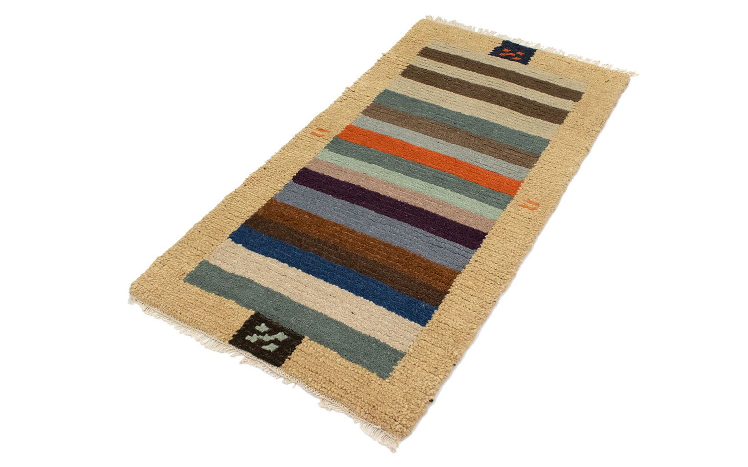 Nepal Teppich 140 x 70 cm - mehrfarbig