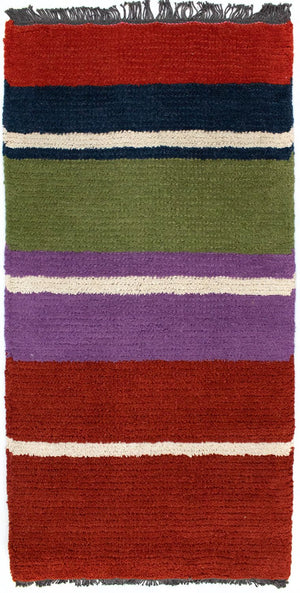 Nepal Teppich 140 x 70 cm - mehrfarbig