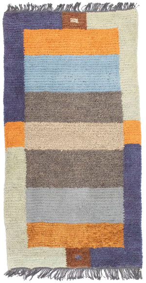 Nepal Teppich 140 x 70 cm - mehrfarbig