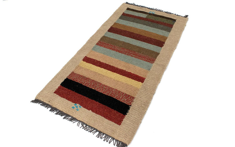 Nepal Teppich 140 x 70 cm - mehrfarbig