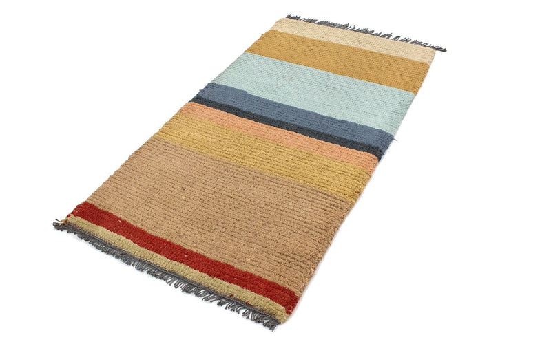 Nepal Teppich 140 x 70 cm - mehrfarbig