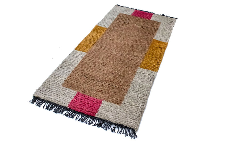 Nepal Teppich 140 x 70 cm - mehrfarbig