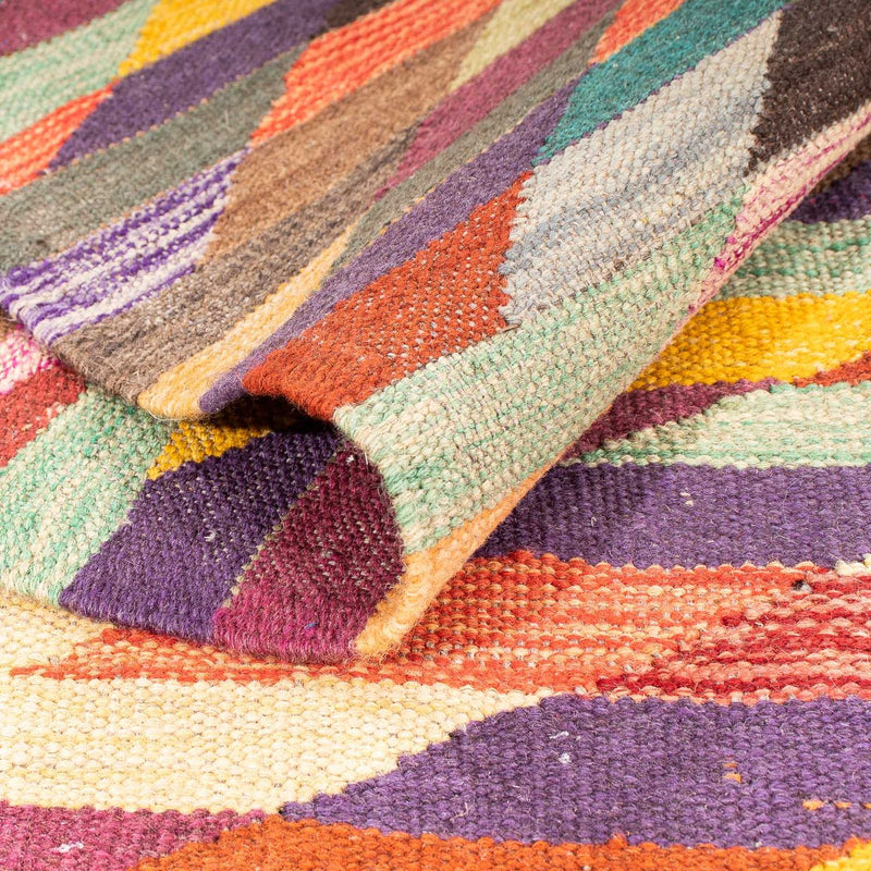 Kelim Teppich - Trendy 215 x 166 cm - mehrfarbig